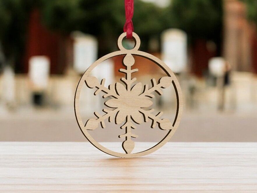 Σετ των 3 Intra απο ξύλο plywood 3mm-4mm πάχος – Χριστουγεννιάτικο μενταγιόν 25x25 cm INTRAVECTRY-MY551005