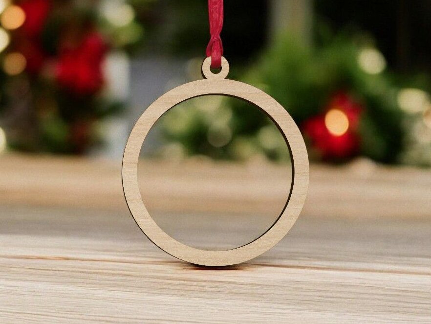 Σετ των 3 Intra απο ξύλο plywood 3mm-4mm πάχος – Στολίδι χριστουγεννιάτικου δέντρου σε κοίλο μπιχλιμπίδι 40x40 cm INTRAVECTRY-MY551012