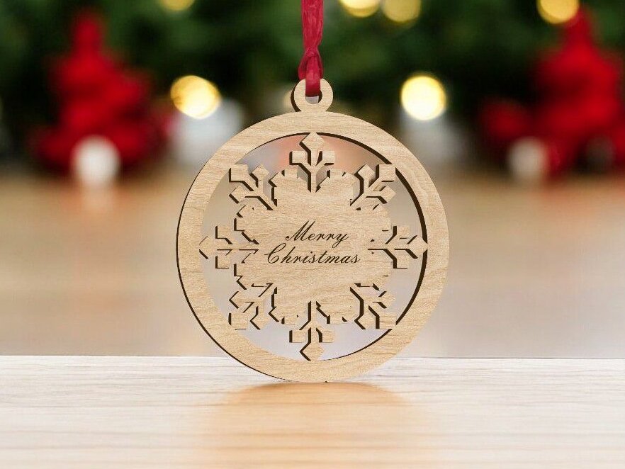 Σετ των 3 Intra απο ξύλο plywood 3mm-4mm πάχος – Εξατομικευμένο χριστουγεννιάτικο μπιχλιμπίδι στολίδι 40x40 cm INTRAVECTRY-MY559918