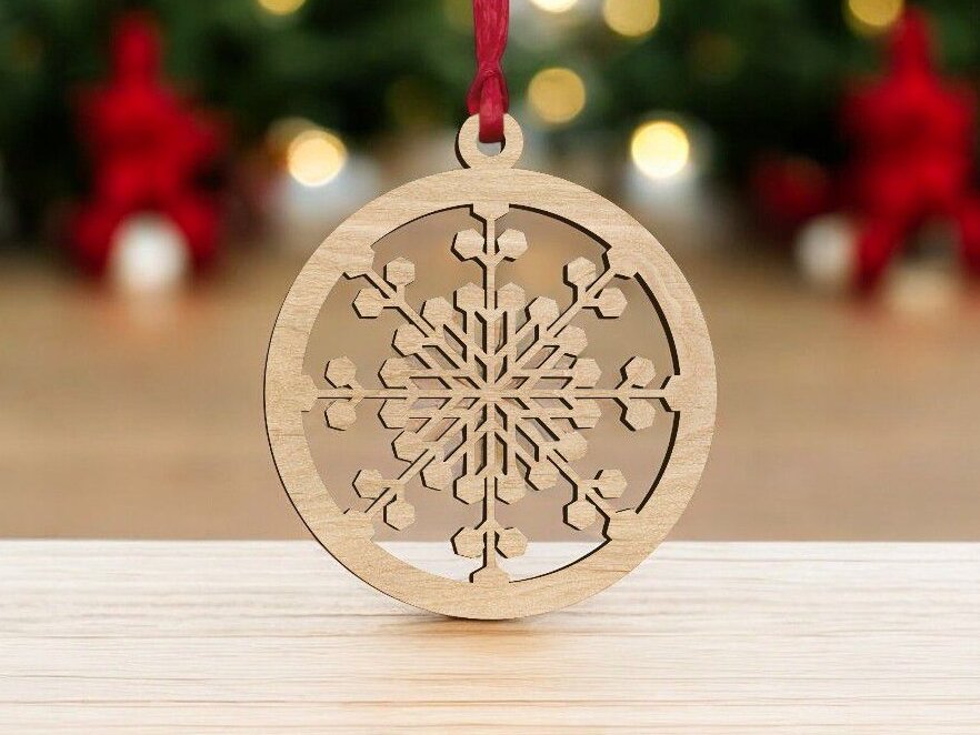 Σετ των 3 Intra απο ξύλο plywood 3mm-4mm πάχος – Μπιχλιμπίδι διακόσμησης χριστουγεννιάτικου δέντρου 40x45 cm INTRAVECTRY-MY551023