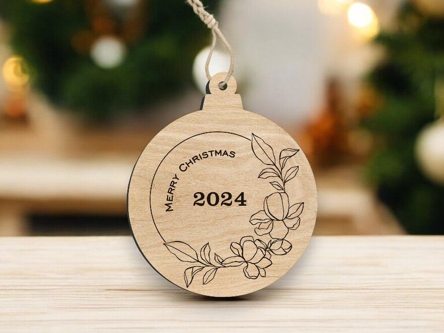 Σετ των 3 Intra απο ξύλο plywood 3mm-4mm πάχος – Καλά Χριστούγεννα 2024 στολίδι 40x45 cm INTRAVECTRY-MY549211