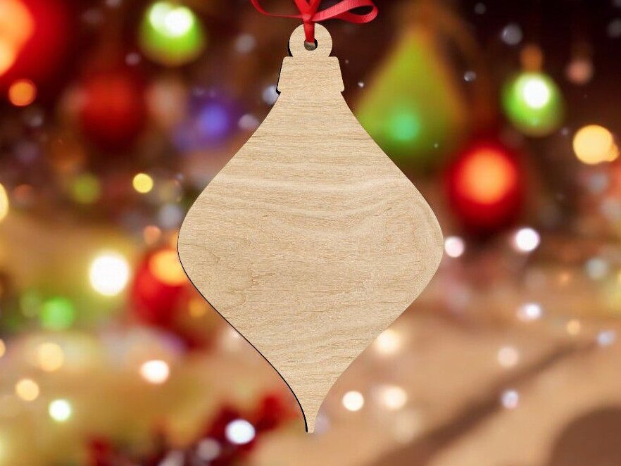 Σετ των 3 Intra απο ξύλο plywood 3mm-4mm πάχος – Χριστουγεννιάτικο στολίδι με βολβό 35x40 cm INTRAVECTRY-MY551058