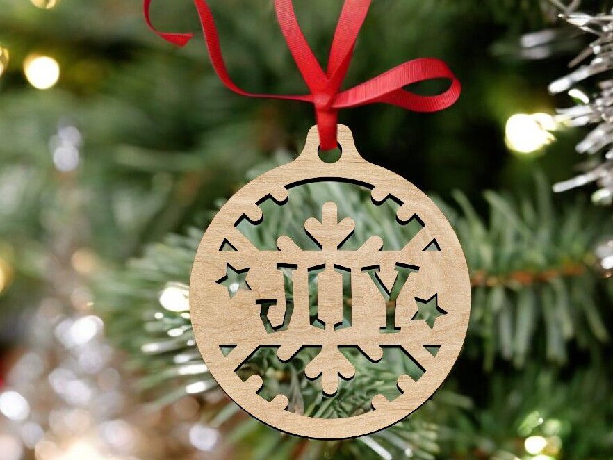 Σετ των 3 Intra απο ξύλο plywood 3mm-4mm πάχος – Κρεμαστό στολίδι Joy Χριστουγεννιάτικο Δέντρο 30x30 cm INTRAVECTRY-MY545695