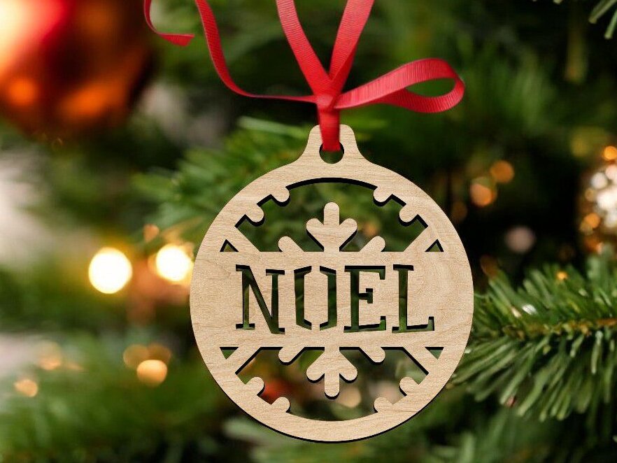 Σετ των 3 Intra απο ξύλο plywood 3mm-4mm πάχος – Χριστουγεννιάτικο στολίδι Noel 30x30 cm INTRAVECTRY-MY550309