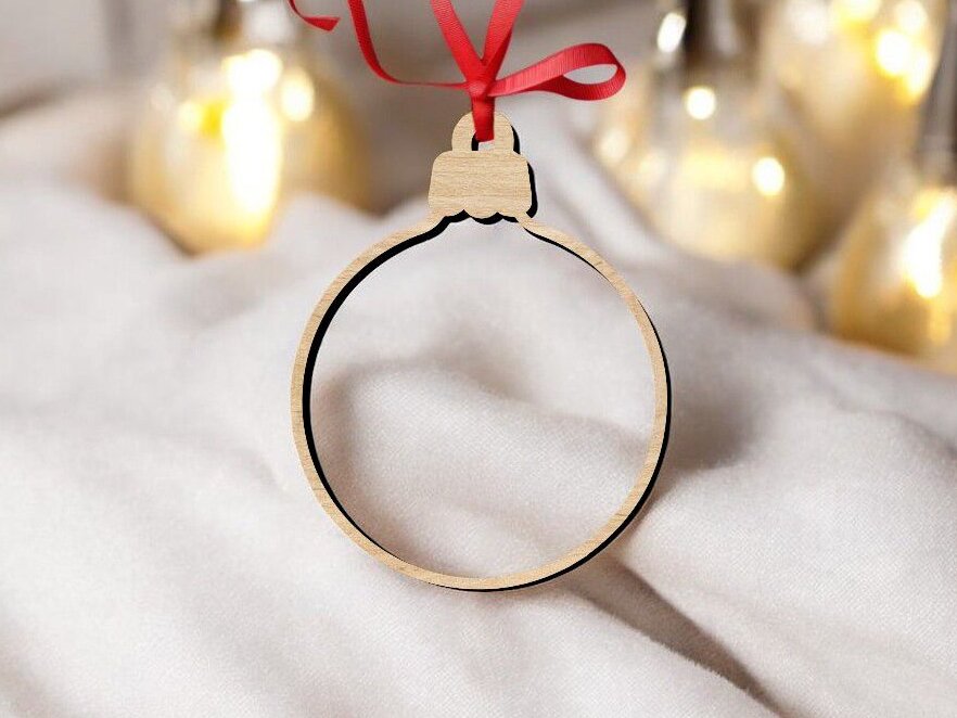 Σετ των 3 Intra απο ξύλο plywood 3mm-4mm πάχος – Κοίλο στολίδι Χριστουγεννιάτικου Δέντρου 40x40 cm INTRAVECTRY-MY551094