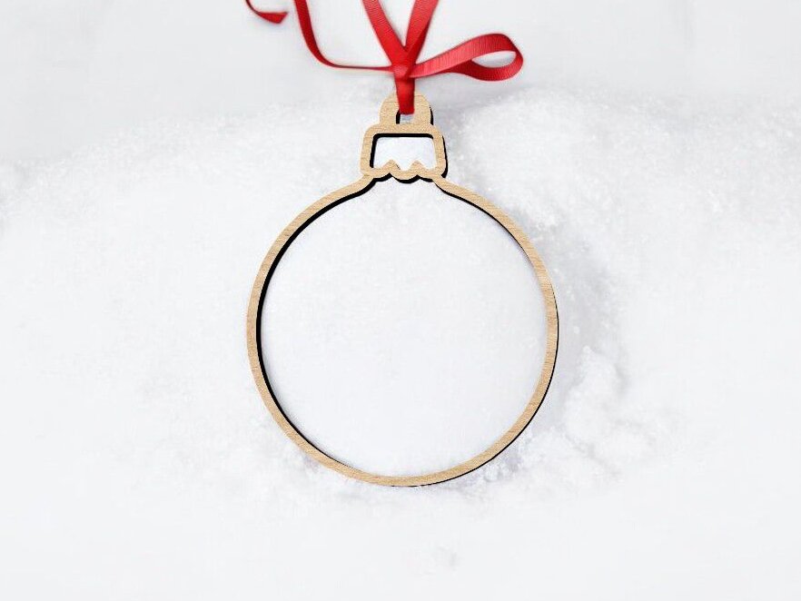 Σετ των 3 Intra απο ξύλο plywood 3mm-4mm πάχος – Κοίλο χριστουγεννιάτικο στολίδι 25x25 cm INTRAVECTRY-MY551095