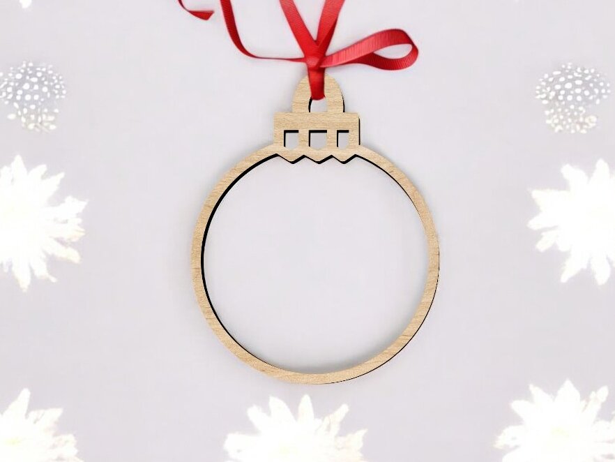 Σετ των 3 Intra απο ξύλο plywood 3mm-4mm πάχος – Κοίλο χριστουγεννιάτικο μπιχλιμπίδι 30x30 cm INTRAVECTRY-MY550326