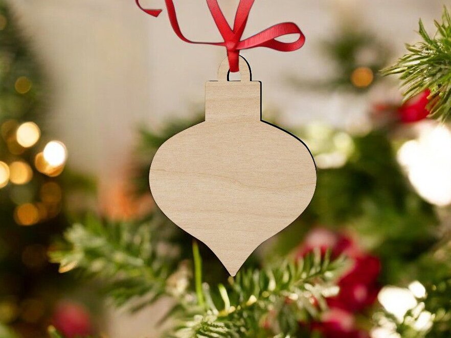 Σετ των 3 Intra απο ξύλο plywood 3mm-4mm πάχος – Χριστουγεννιάτικο στολίδι δάκρυ 40x45 cm INTRAVECTRY-MY548527