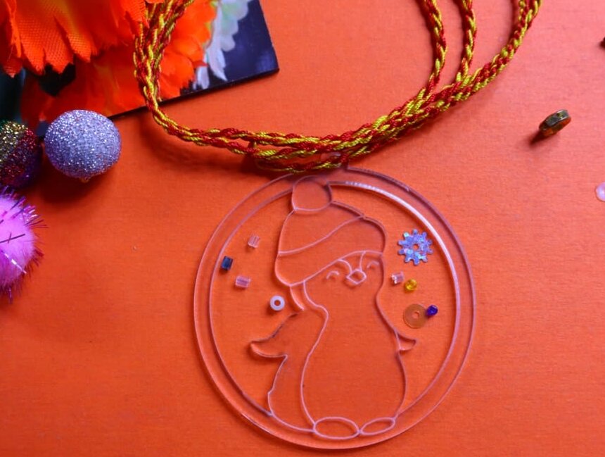 Σετ των 3 Intra απο ξύλο plywood 3mm-4mm πάχος – ξύλο Χριστουγεννιάτικου Μπιχλιμπίδι Χιονάνθρωπος 25x25 cm INTRAVECTRY-MY550434