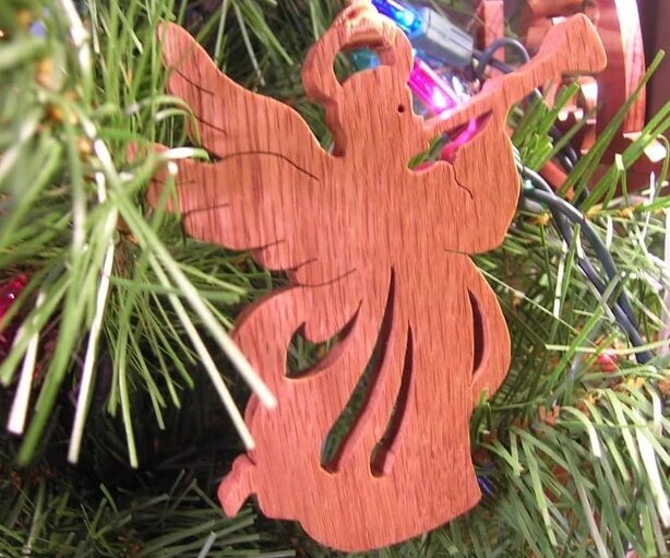 Σετ των 3 Intra απο ξύλο plywood 3mm-4mm πάχος – ξύλο χριστουγεννιάτικου στολιδιού αγγέλου τρομπέτας 30x30 cm INTRAVECTRY-MY547867