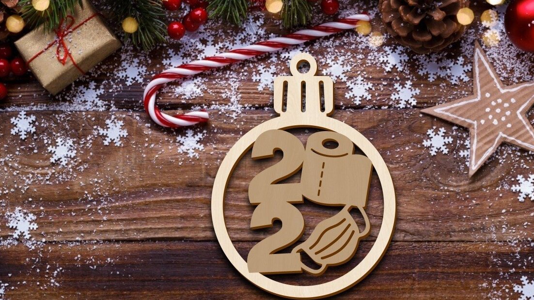 Σετ των 3 Intra απο ξύλο plywood 3mm-4mm πάχος – Ξύλινη χριστουγεννιάτικη μπάλα με ξύλο μάσκας προσώπου 40x40 cm INTRAVECTRY-MY550494