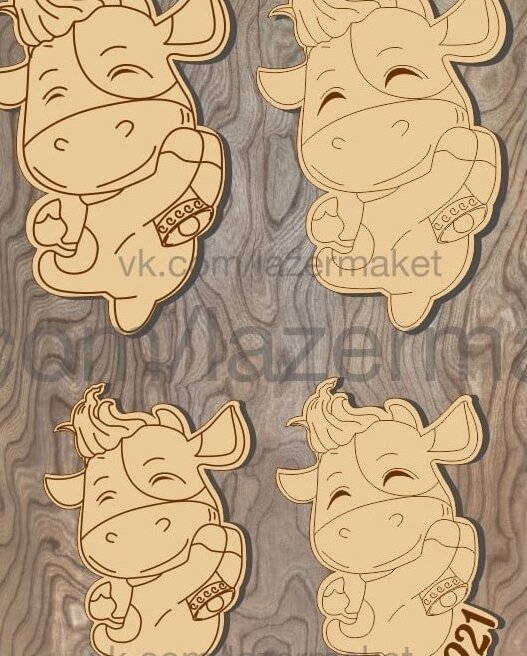 Σετ των 3 Intra απο ξύλο plywood 3mm-4mm πάχος – Μπάλες ταύρου για το Πρωτοχρονιάτικο και το ξύλο στολίδι του χριστουγεννιάτικου δέντρου 40x45 cm INTRAVECTRY-MY545797