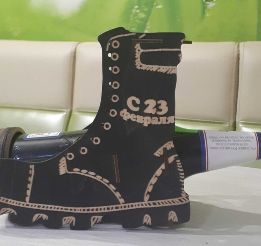 Σετ των 2 Intra απο ξύλο plywood 3mm-4mm πάχος – ξύλο παπουτσιών θήκης μπουκαλιού κρασιού 20x20 cm INTRAVECTRY-MY545835