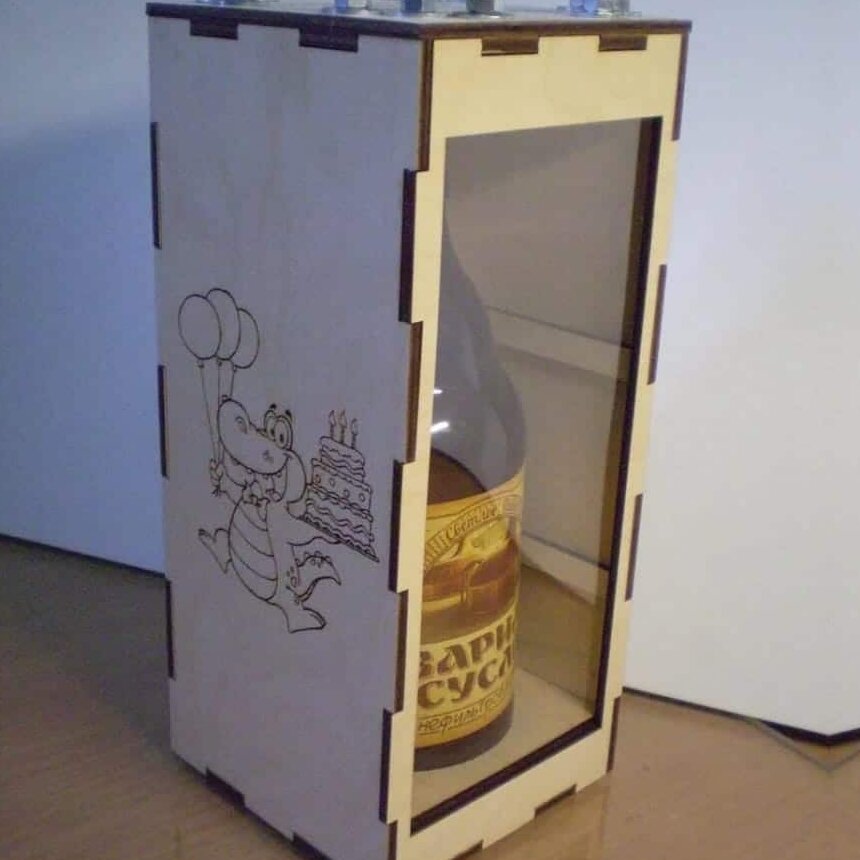 Σετ των 2 Intra απο ξύλο plywood 3mm-4mm πάχος – ξύλο κουτιού μπουκαλιού κρασιού από κόντρα πλακέ 25x30 cm INTRAVECTRY-MY545866