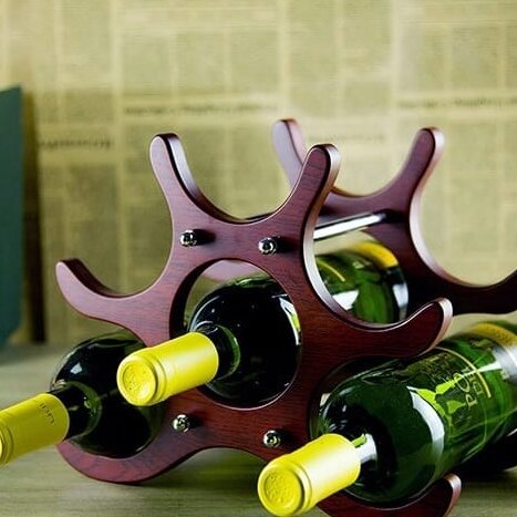 Σετ των 2 Intra απο ξύλο plywood 3mm-4mm πάχος – Creative Wine Rack Six Bottle Holder File 30x30 cm INTRAVECTRY-MY545898