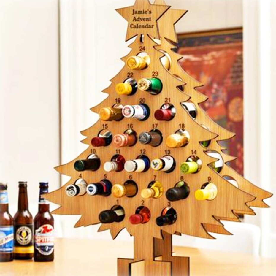 Σετ των 2 Intra απο ξύλο plywood 3mm-4mm πάχος – ξύλο Χριστουγεννιάτικου Δέντρου Αλκοόλ Advent Calendar 40x45 cm INTRAVECTRY-MY556227