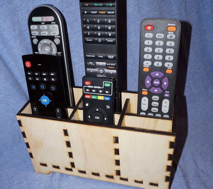 Σετ των 3 Intra απο ξύλο plywood 3mm-4mm πάχος – Κουτί θήκης τηλεχειριστηρίου τηλεόρασης 40x40 cm INTRAVECTRY-MY560188