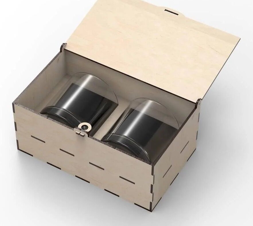 Intra απο ξύλο plywood 3mm-4mm πάχος – Κουτί αναμνηστικών για 2 ποτήρια ξύλο 12x15 cm INTRAVECTRY-MY557049