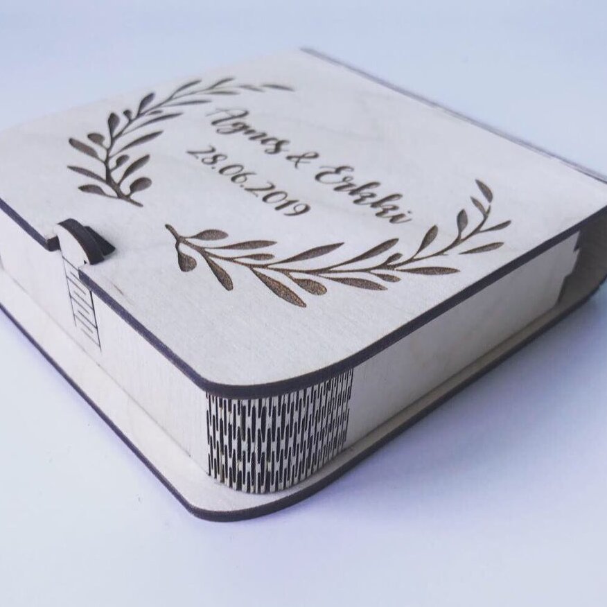 Intra απο ξύλο plywood 3mm-4mm πάχος – ξύλο Ξύλινο Κουτί άλμπουμ φωτογραφιών γάμου 35x40 cm INTRAVECTRY-MY558306