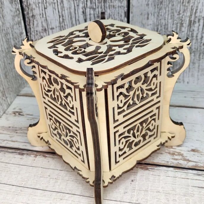 Intra απο ξύλο plywood 3mm-4mm πάχος – Αρχειοθήκη τσαγιού αντίκα 50x60 cm INTRAVECTRY-MY557843