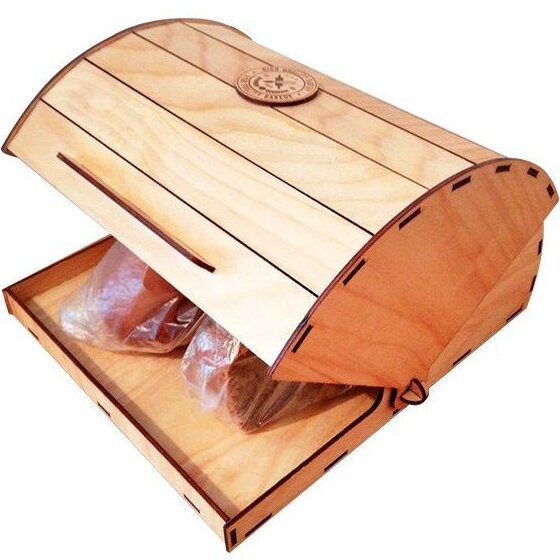 Intra απο ξύλο plywood 3mm-4mm πάχος – ξύλο Wood Tambour Bread Box 15x15 cm INTRAVECTRY-MY546126