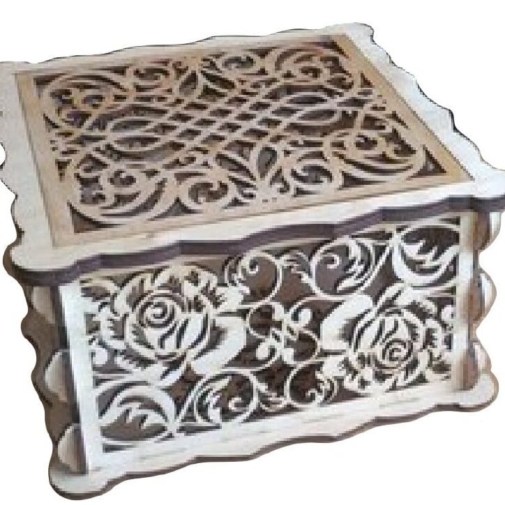 Intra απο ξύλο plywood 3mm-4mm πάχος – ξύλο Ξύλινου κουτιού Floral Cutout 50x60 cm INTRAVECTRY-MY546147