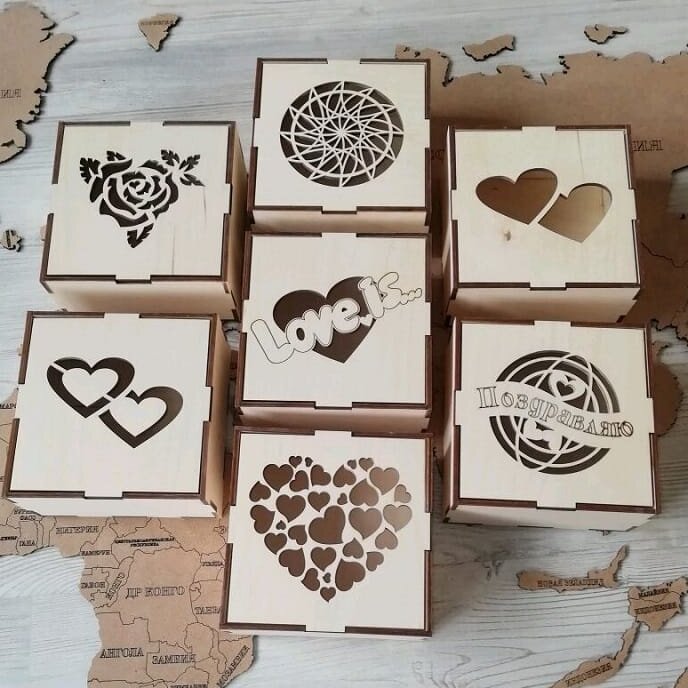 Intra απο ξύλο plywood 3mm-4mm πάχος – ξύλο Κουτιά από κόντρα πλακέ για γλυκά 25x25 cm INTRAVECTRY-MY558319