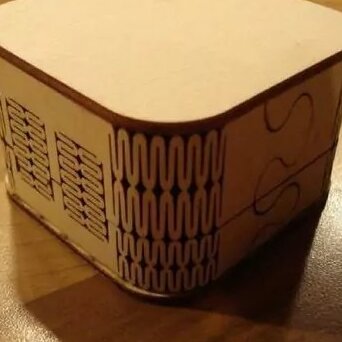 Intra απο ξύλο plywood 3mm-4mm πάχος – ξύλο Living Hinge Puzzle Box 15x20 cm INTRAVECTRY-MY558069