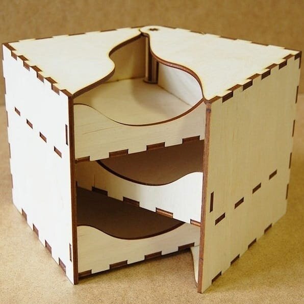 Intra απο ξύλο plywood 3mm-4mm πάχος – ξύλο Organizer Jewelry Box από κόντρα πλακέ 40x45 cm INTRAVECTRY-MY555037