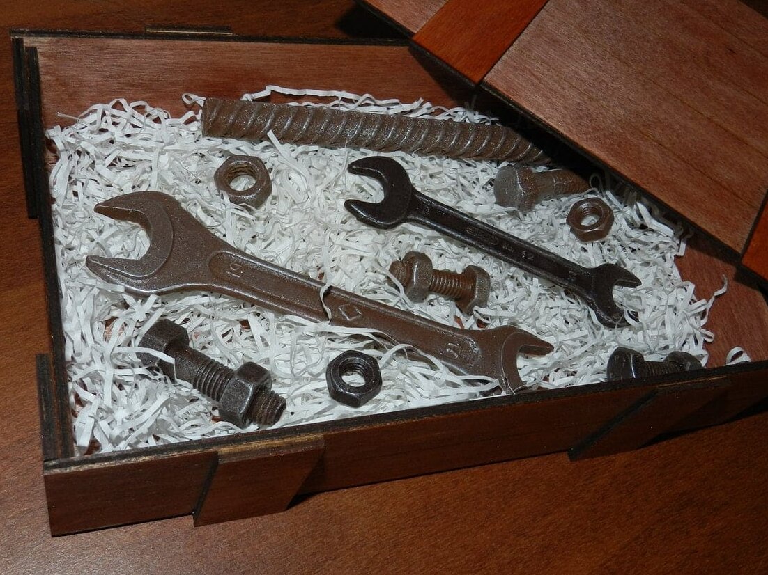 Intra απο ξύλο plywood 3mm-4mm πάχος – Ξύλινη εργαλειοθήκη χωρίς αυλακώσεις 25x15x6cm ξύλο προτύπου 40x45 cm INTRAVECTRY-MY546201