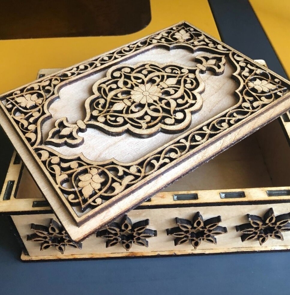 Intra απο ξύλο plywood 3mm-4mm πάχος – Περίπλοκη Ξύλινη Γυναικεία Κοσμηματοθήκη Λίμα 4mm 20x25 cm INTRAVECTRY-MY556004