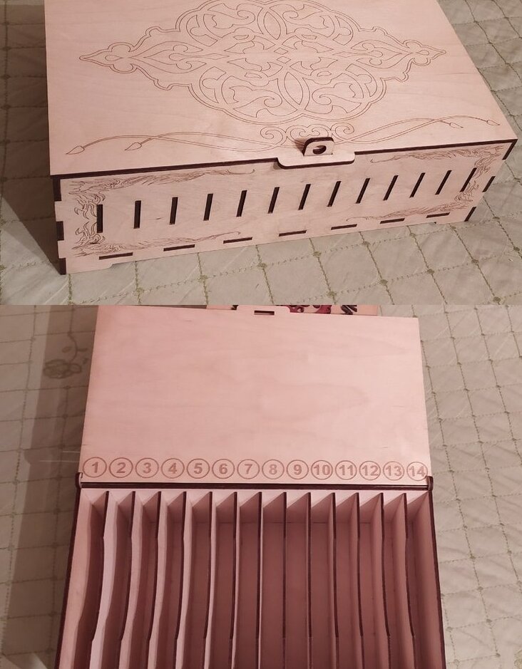 Intra απο ξύλο plywood 3mm-4mm πάχος – ξύλο Κουτί αποθήκευσης κινητού τηλεφώνου με ξύλινο χαραγμένο 20x25 cm INTRAVECTRY-MY556104