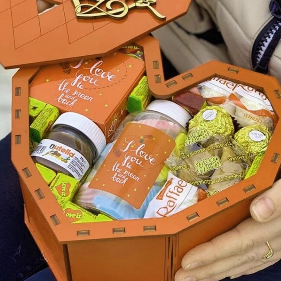 Intra απο ξύλο plywood 3mm-4mm πάχος – Κουτί δώρου από κόντρα πλακέ σε σχήμα καρδιάς Συσκευασία για την ημέρα του Αγίου Βαλεντίνου ξύλο 4mm 20x25 cm INTRAVECTRY-MY546263