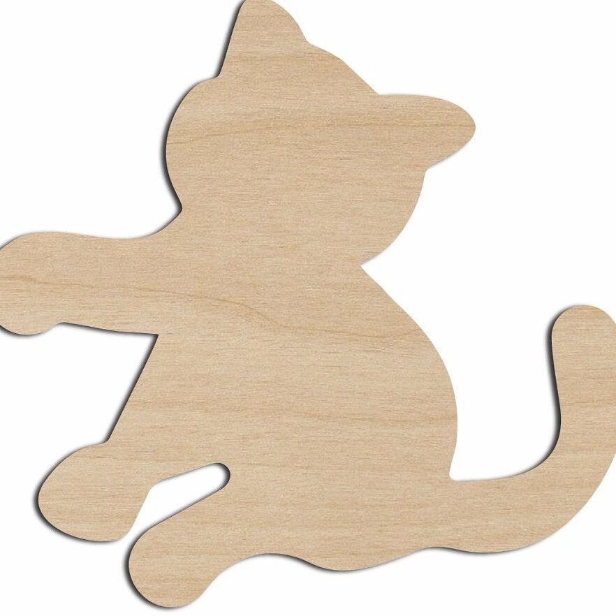 Σετ των 3 Intra απο ξύλο plywood 3mm-4mm πάχος – ξύλο σχήματος χειροτεχνίας με αποκοπή ξύλου γάτας 30x30 cm INTRAVECTRY-MY561283