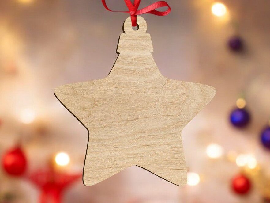 Σετ των 3 Intra απο ξύλο plywood 3mm-4mm πάχος – Στολίδι αστεριών Χριστουγεννιάτικου Δέντρου 50x60 cm INTRAVECTRY-MY549585