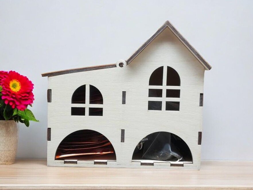 Intra απο ξύλο plywood 3mm-4mm πάχος – Αποθηκευτικός Οίκος Τσαγιού 30x30 cm INTRAVECTRY-MY557412