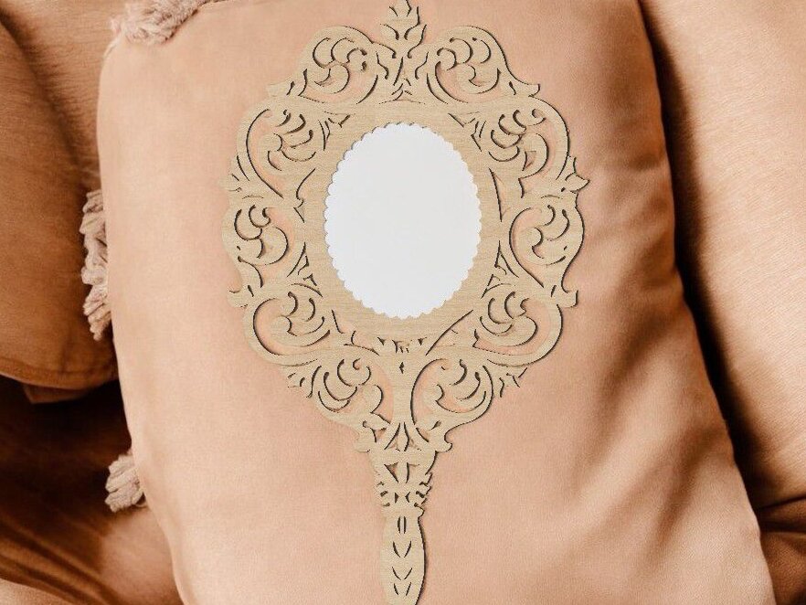 Σετ των 3 Intra απο ξύλο plywood 3mm-4mm πάχος – Διακοσμητικό πλαίσιο καθρέφτη χειρός 30x35 cm INTRAVECTRY-MY560100