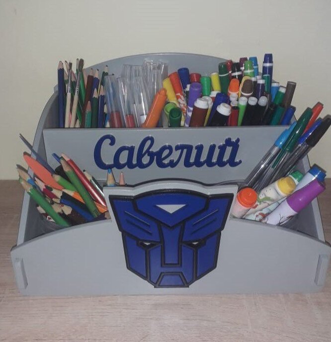 Σετ των 2 Intra απο ξύλο plywood 3mm-4mm πάχος – Transformer Autobot Wooden Desk Organizer ξύλο 20x20 cm INTRAVECTRY-MY558408