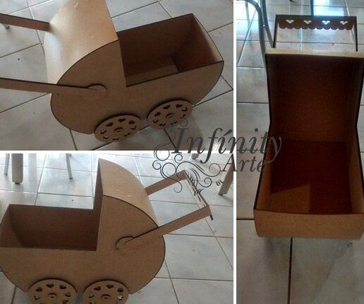 Intra απο ξύλο plywood 3mm-4mm πάχος – Ξύλινο καροτσάκι παιδικής κούκλας 45x50 cm INTRAVECTRY-MY547605