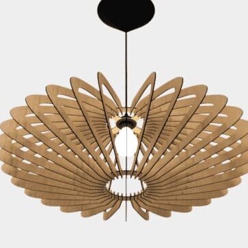 Intra απο ξύλο plywood 3mm-4mm πάχος – Λίμα φωτιστικού σκιάς οροφής από κόντρα πλακέ 40x40 cm INTRAVECTRY-MY557978