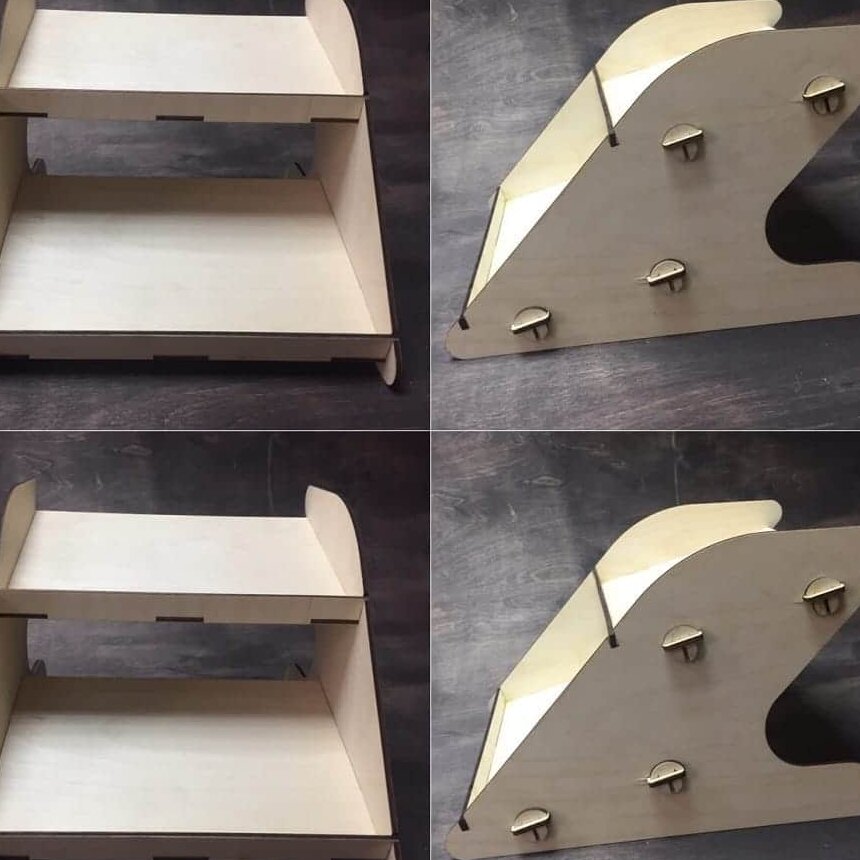 Intra απο ξύλο plywood 3mm-4mm πάχος – ξύλο οργάνωσης αποθήκευσης γραφείου πολλαπλών χρήσεων ραφιού διπλής στάθμης 30x35 cm INTRAVECTRY-MY559189