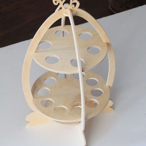 Σετ των 3 Intra απο ξύλο plywood 3mm-4mm πάχος – ξύλο Πάσχας Αυγών δύο επιπέδων 50x60 cm INTRAVECTRY-MY547739