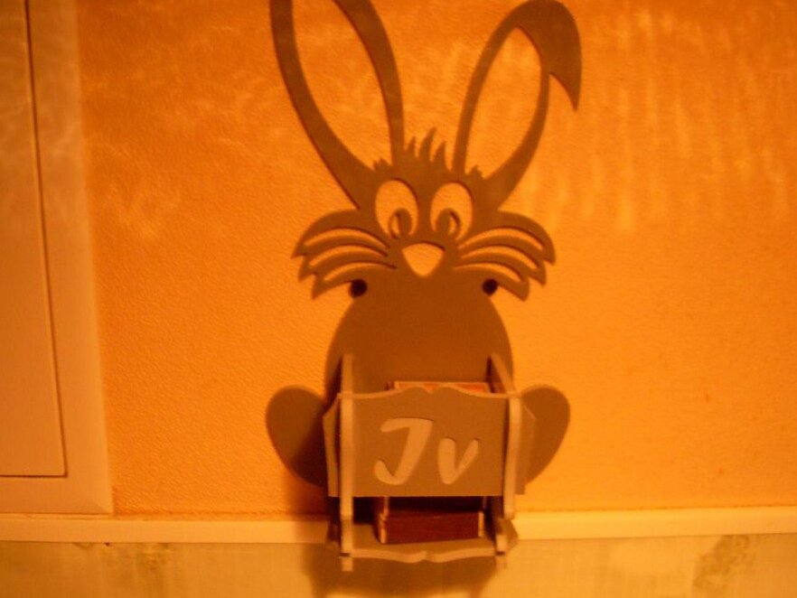 Σετ των 3 Intra απο ξύλο plywood 3mm-4mm πάχος – ξύλο Αυγοθήκης Πασχαλινό Λαγουδάκι 20x20 cm INTRAVECTRY-MY547745