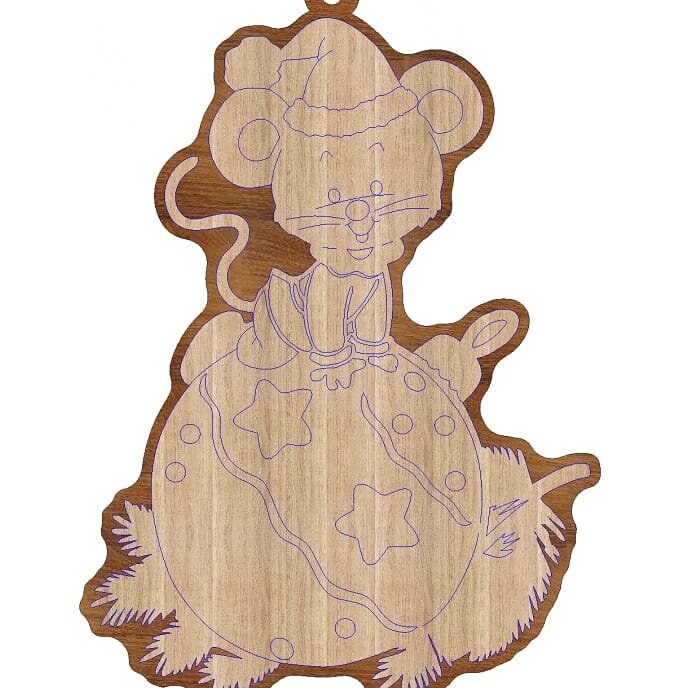 Σετ των 3 Intra απο ξύλο plywood 3mm-4mm πάχος – Χριστουγεννιάτικο ξύλο στολιδιών γάτας 30x30 cm INTRAVECTRY-MY550437