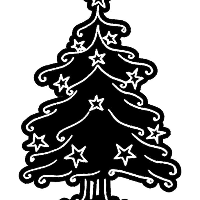 Σετ των 3 Intra απο ξύλο plywood 3mm-4mm πάχος – Χριστουγεννιάτικο δέντρο με μοτίβο αστεριών ξύλο DXF 35x40 cm INTRAVECTRY-MY548654