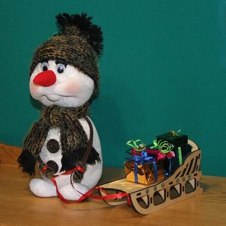 Σετ των 3 Intra απο ξύλο plywood 3mm-4mm πάχος – Ξύλινο έλκηθρο για να κρατάτε το ξύλο χριστουγεννιάτικων δώρων 50x60 cm INTRAVECTRY-MY547874