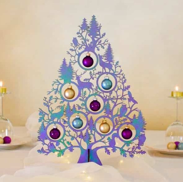 Σετ των 3 Intra απο ξύλο plywood 3mm-4mm πάχος – ξύλο Ξύλινου στολιδιού χριστουγεννιάτικου δέντρου σκηνής άγριας ζωής 30x30 cm INTRAVECTRY-MY547896