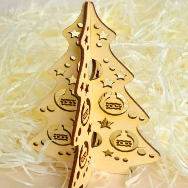 Σετ των 3 Intra απο ξύλο plywood 3mm-4mm πάχος – Ξύλινο Μίνι Διακοσμητικό ξύλο για χριστουγεννιάτικο δέντρο 40x40 cm INTRAVECTRY-MY548754