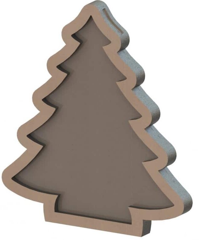 Σετ των 3 Intra απο ξύλο plywood 3mm-4mm πάχος – ξύλο MDF Χριστουγεννιάτικου Δέντρου 35x40 cm INTRAVECTRY-MY550574