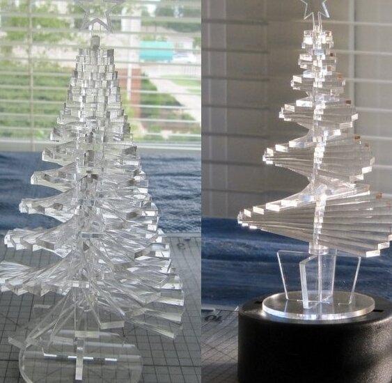 Σετ των 3 Intra απο ξύλο plywood 3mm-4mm πάχος – Ακρυλικό ξύλο Χριστουγεννιάτικου Δέντρου 30x35 cm INTRAVECTRY-MY547950